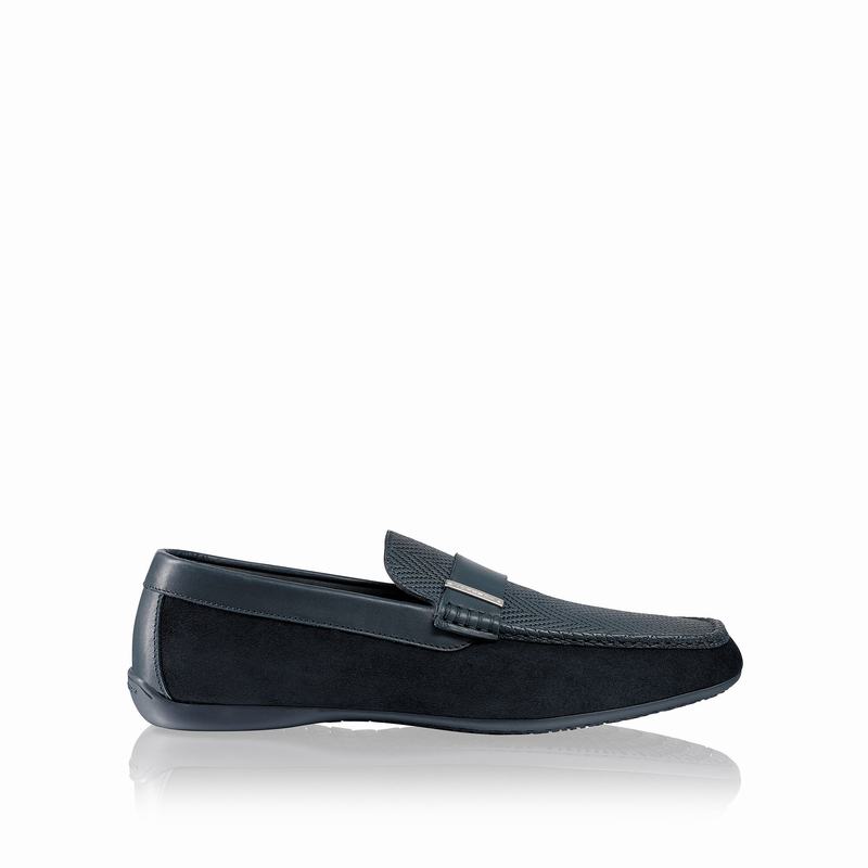 Russell & Bromley Yoga Classic Loafers Mens Blue [MAK7557XK]